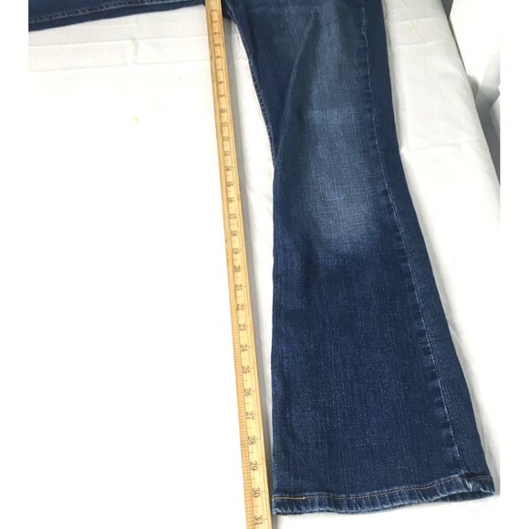 Levis 524 Too Superlow Jeans Womens 7 Blue Bootcut Low Rise Stretch Denim - Picture 6 of 16